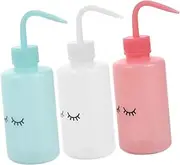 HAWILLOSCH 3Pcs Eyelash Wash Bottles Squeeze Bottle for Precise Application Compact Design for Tattooing Nail Art and Crafting
