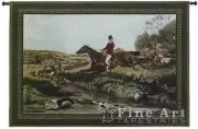 Full Cry Horse Tapestry Wall Hanging - Animal Picture 53"x38"