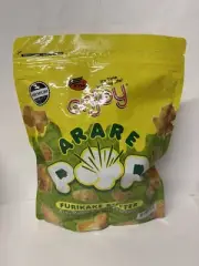 Enjoy Arare Pop Furikake Butter Japanese Rice Crackers 10oz Resealable Bag x1