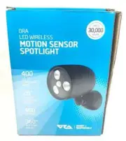 ORA LED Wireless Motion Sensor Battery Powered Spotlight, Black