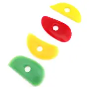4 Pieces Soft Silicone Ribs Pottery Ceramic Clay Tools For Sculpting Smoothing