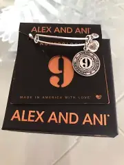Authentic Alex and Ani Numerology # 9 Rafaelian Silver Expandable Charm Bangle