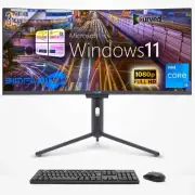 Aio All IN One I5 34 " Curved FHD 60hz Win11 8gb 240gb Desktop Editing PC