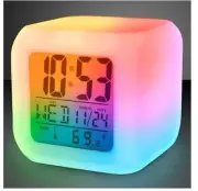 LED Alarm Clock 7LED Color Changing Digital Alarm Clock Table Clock Alarm Clocks