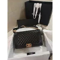 在飛比找蝦皮購物優惠-“已售出”二手 CHANEL BOY 28CM （22開）