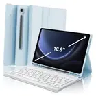 Keyboard Case for Samsung Galaxy Tab S9 FE 5G 10.9 Inch/Galaxy Tab S9 Sky Blue