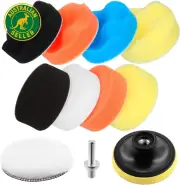 11Pcs Car Foam Drill Polishing Pad Kit, 5 Colors 3 Inch Sponge Buffing Pads, Woo