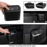 Mini Vehicle Auto Black Car Garbage Dust Case Holder Box Bin Trash Rubbish Can- (for: Subaru)