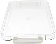 KALLORY Transparent Certificate Organizer Box Multi Use File Holder for Documents Travel Storage and Card Keeper Pet Material Compact Design for Home Office Use