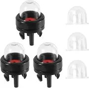 [Gosknor] 6pcs 188-512-1 Snap in Primer Bulbs and Primer Bulb Pump Replacement, for Small Engines Poulan Echo Ryobi Homelite Bolens, Carburetor Primer Bulb for Poulan Craftsman Walbro Trimmer (Clear)