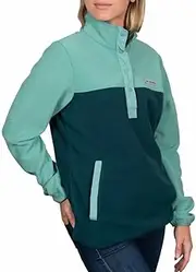 [Columbia] womens Snap Fleece Pullover color green size S - M - L