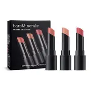 Exclusive Travel Set BareMinerals: Gen Nude Radiant Cocoa Cream Infatuation Lipstick 3.35g + Gen Nude Radiant Cocoa Cream Friendship Lipstick 3.35g +