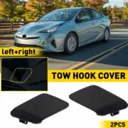 Left & Right Side Front Bumper Tow Hook Eye Cover Fit For Toyota Prius 2016 2017