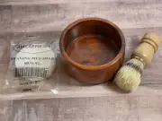 Beard Shaving Gift Set for Men - Shaving Soap, Shaving Brush & Wood Bowl