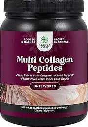Hydrolyzed Collagen Peptides Protein Powder - Multi Collagen Protein Powder with Hair Skin Nails Vitamins for Women - Multi Collagen Peptides Powder with Natural Hair Vitamins for Faster Hair Growth