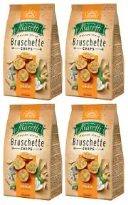 4 BRUSCHETTE MARETTI Mixed Cheese Flavor Oven Baked Bread Bites Snacks 70g 2.5oz