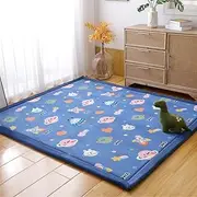 Play Mat Floor Rug for Baby Kids, 2 cm Thick Large Area Rug Memory Foam Coral Velvet Nursery Rug Playmat, Non Slip Crawling Carpet for Toddlers,Infants,Yoga Mat,Tatami Mat (Style B, 150x200cm)