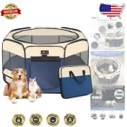 Collapsible Dog Playpen with Breathable Mesh - Perfect for Camping & Home