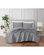Royal Velvet Diamond Velvet Quilt Set
