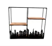 Square Wall Hanging - City Scape Shelf Unit - Urban Chic