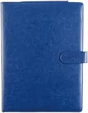 Filing Envelopes A4 Business Folder with Pen Insert Multifunctional Loose-Leaf Contract Signing Book Meeting Writing Pads Plastic Folders(Blue)