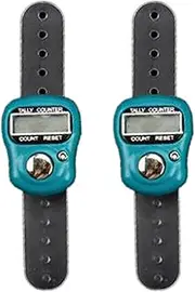 Mellisso 2X LCD Electronic Finger Hand Ring Knitting Row Tally Counter Pedometer Digital Hand Tally Counter Random Color