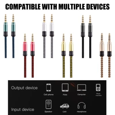 3.5mm to 3.5mm Stereo Sound Cable, 3.5mm 1/8" to 3.5 1/8" TRS Stereo Adapter