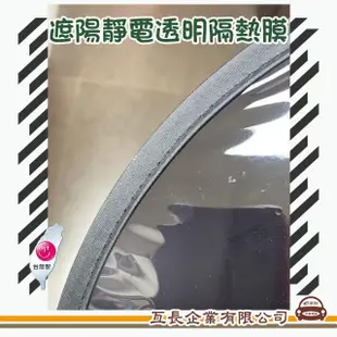 【e系列汽車用品】靜電透明隔熱膜 2入裝(側遮 靜電膜 重覆黏貼 抗UV 遮陽擋光)