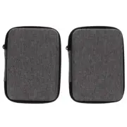 2 Pcs Headset Storage Bag Earphone Case Mini Microphone Carrying