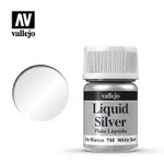 【AV VALLEJO】液態金屬 LIQUID GOLD 70796 白金色 WHITE GOLD 35ML.