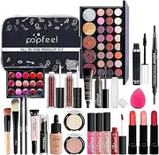 All-in-One Makeup Set - 27-Piece Kit for Teenagers, Complete Starter Bundle with Brushes, Lip Gloss, Eye Shadows & Concealers
