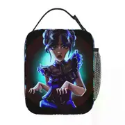c184 Wednesday Addams Lunch Bags Insulated Lunch Tote Portable Bento Box Leakproof Picnic Bags for Woman Work Children School k184