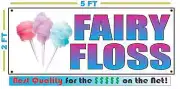 FAIRY FLOSS Banner Sign 4 Machine Carnival Fair Circus Festival Park