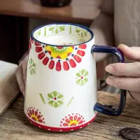 在飛比找蝦皮購物優惠-【現貨特價】美式手繪田園風馬克杯陶瓷杯700ML大容量咖啡杯