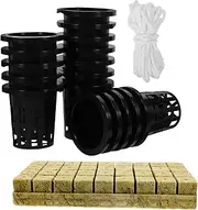 VANZACK 1 Set Hydroponic Garden Accessories Grow Baskets with Cotton String for Indoor Hydroponic System for Flower and Vegetable Planting
