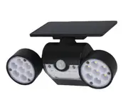 360 Degree Rotatable Solar Lights Outdoor Motion Sensor Dual Head Spotlights