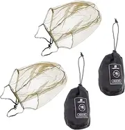 [JOINPAYA] 2Pcs Head Net Mesh Protective Cover for Lightweight Insect Protection Shawl for Outdoor Activities Collapsible Design Durable and Stretchy Mesh Green