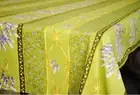 LE CLUNY, LAVENDER GREEN FRENCH PROVENCE COATED COTTON TABLECLOTH, 60" x 84"