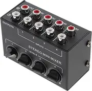 Vaguelly Ultra Low Noise 4 Channel Mini Audio Mixer Stereo Passive Sound Mixer for Cd Players