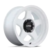 17x8.5 KMC KM728 Lobo Gloss White Wheel 6x135 (-10mm)