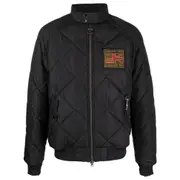 [Barbour] Barbour Logo-patch Quilted Jacket L BLACK