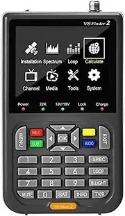 Satellite Receiver V8 Finder2+Bag Satellite Finder Meter DVB-S/S2/S2X 1080P 3.5 Inch High Definition TFT LCD Screen H.264 WS-6933 for Remote Reception Systems Antennas