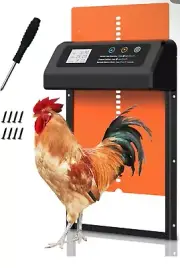Aluminum Automatic Chicken Door with Anti-Pinch Feature, Timer Brand New