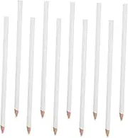 DIYEAH Sewing Compatible 10pcs White Drawing Pencils Grease Pencil Set for Glass Ceramics Fabric Paper Vinyl 4.0mm Core