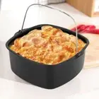 7/8inch Baking Tray Bread Pizza Pan Roasting Basket Portable Bakeware Mould