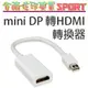 [佐印興業] 高清轉接線 Mini DP to HDMI轉換器 支持1080P 單向螢幕轉接線