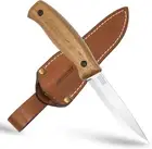 BPS Knives BS3FTS - Fixed-Blade Bushcraft Knife - Carbon Steel Knife with Lea...