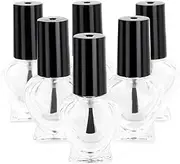 TRIXES 6x Empty Heart Shaped Nail Varnish Bottles