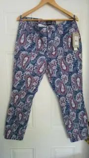 Women's Chico's CottonBlend Mykonos Paisley FlawlessContour Skinny Ankle Jeans16
