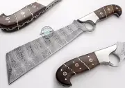 14.00" Custom Made Beautiful Damascus Steel Cleaver Bowie Knife (2283)